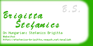 brigitta stefanics business card